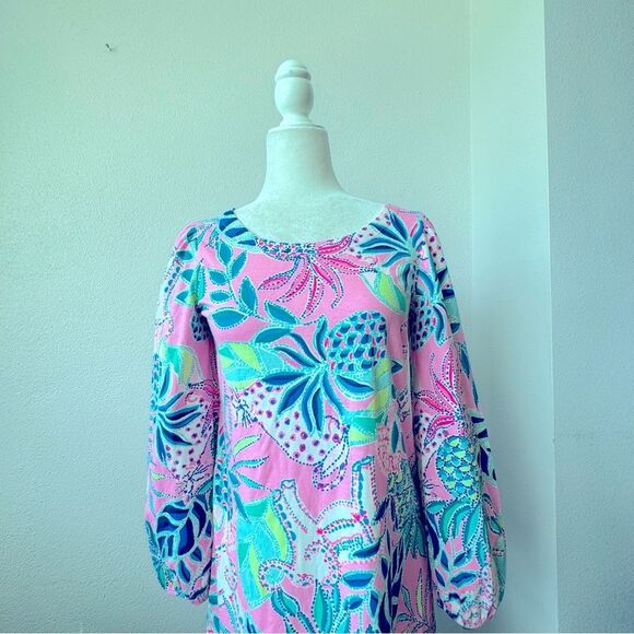 Lilly Pulitzer Floral Pineapple Dress Colorful Pink Blue Green SZ S NWOT - Picture 3 of 9